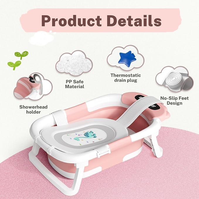 AVIDOR Baby Bathtub, Collapsible Bathtub - Image 2
