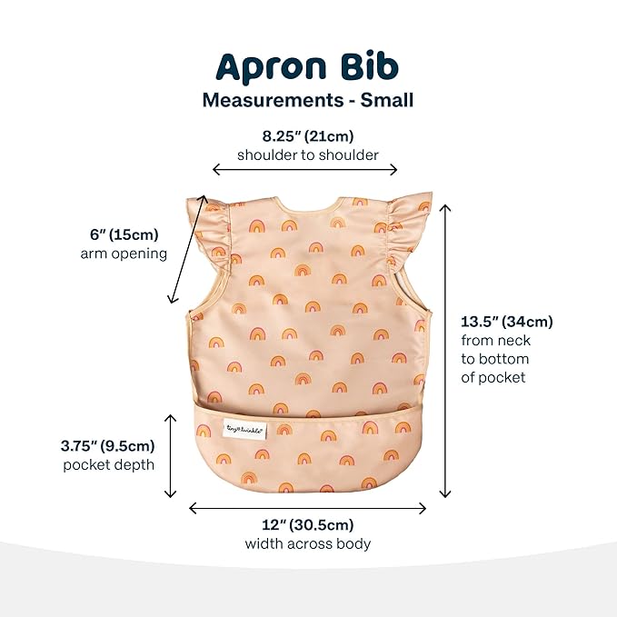 Tiny Twinkle Short Sleeve Apron Baby & Toddler Bib - Image 4