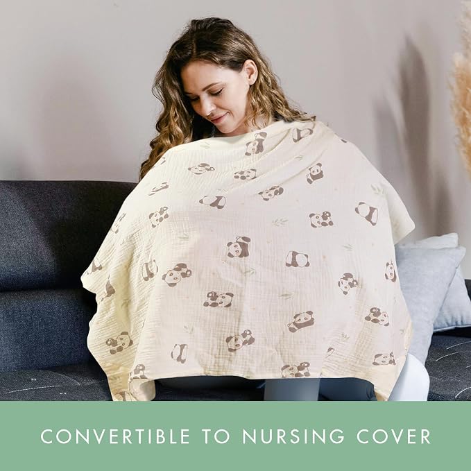 2-Pack Muslin Nursing Covers for Breastfeeding - Image 2