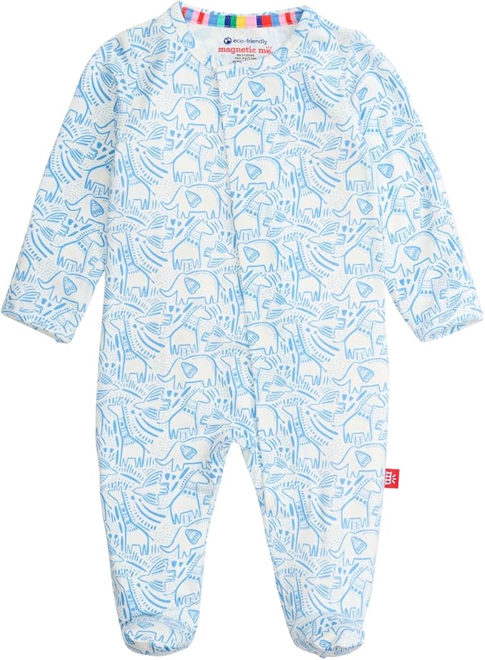 Magnetic Me Boys Modal Magnetic Baby Footie Pajamas | Silky Soft Modal Fabric | by magneticme
