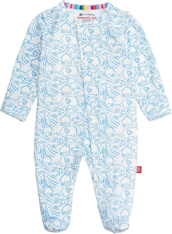Magnetic Me Boys Modal Magnetic Baby Footie Pajamas | Silky Soft Modal Fabric | by magneticme
