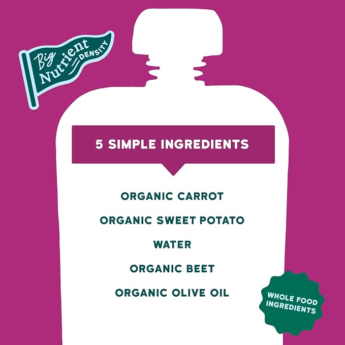 Serenity Kids 6+ Months Baby Food Pouches USDA Organic Veggie Puree - Image 3