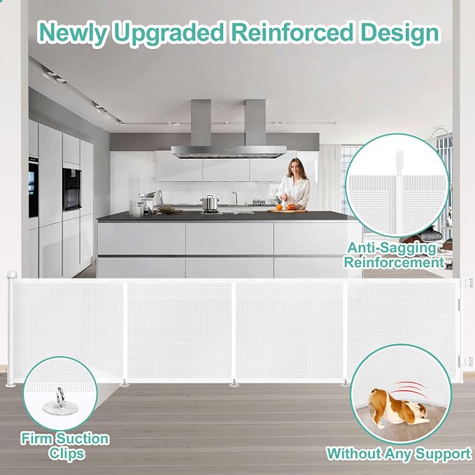 Upgrade 180 inch Retractable Baby Gates, EZIGO Extra Wide Baby Gate - Image 3