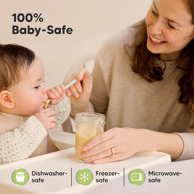 KeaBabies 4pk 8oz Glass Baby Food Containers - Image 6