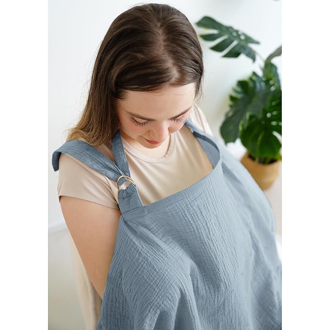 Muslin Nursing Covers for Breastfeeding, Privacy Breast Feeding Cover - Image 3