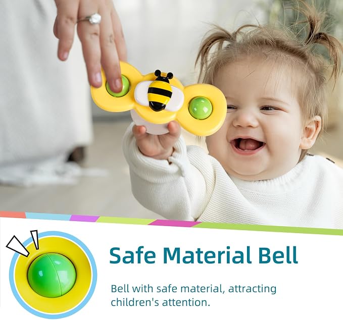 LiKee Strong Suction Cup Fidget Rotating Sensory Bath Toys - Image 2