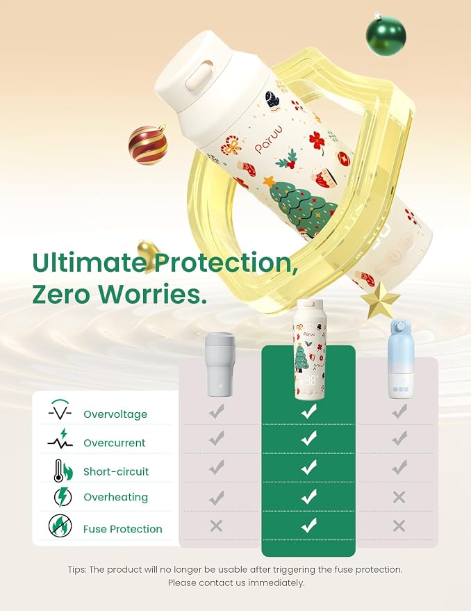 Paruu Portable Bottle Warmer for Travel, Easy-Clean Wide Mouth, Portable Milk - Image 6