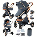 2 in 1 Baby Stroller with Bassinet Mode, Reversible Infant Pram, One-Click by Unknown