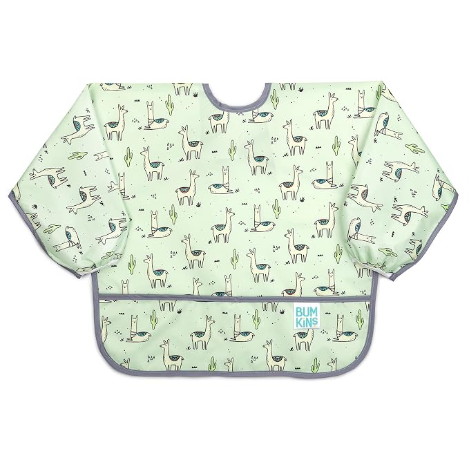 Bumkins Sleeved Bib for Girl or Boy, Baby and Toddler for 6-24 Mos, Essential by Bumkins