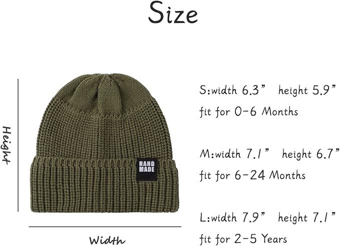 JANGANNSA Simple Knitted Baby Beanie Hip-Hop Boys Winter Hat Toddler Kids Bonnet - Image 6
