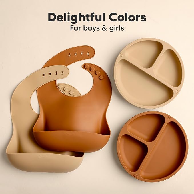 KeaBabies 2-Pack Silicone Baby Bibs - Image 7