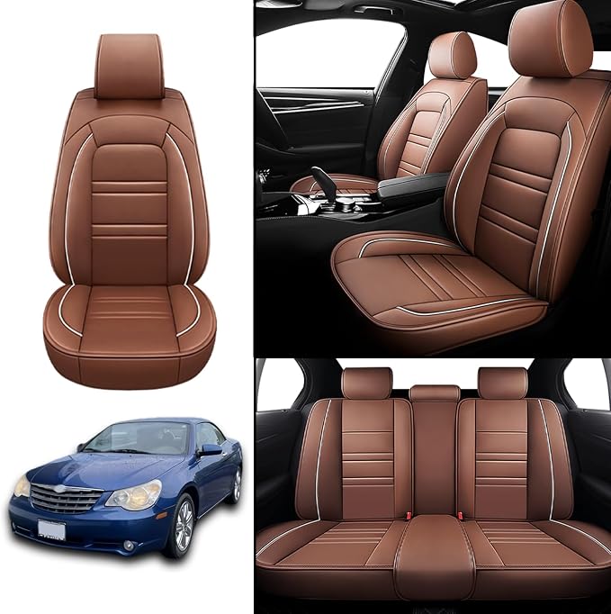 Seat Covers for Chrysler Car Sebring 2000-2010 | 5-Seats Leather Seat Covers - Image 2