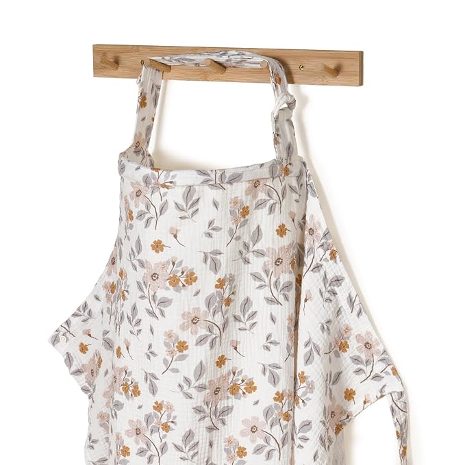 TILLYOU Muslin Nursing Cover for Baby Breastfeeding, 100% Cotton Breathable - Image 8
