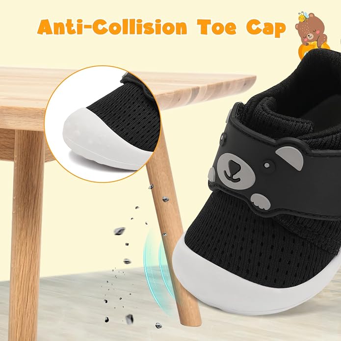 FEETCITY Baby Walking Shoes Wide Baby Shoes Boys Girls Infant Sneakers Crib - Image 5