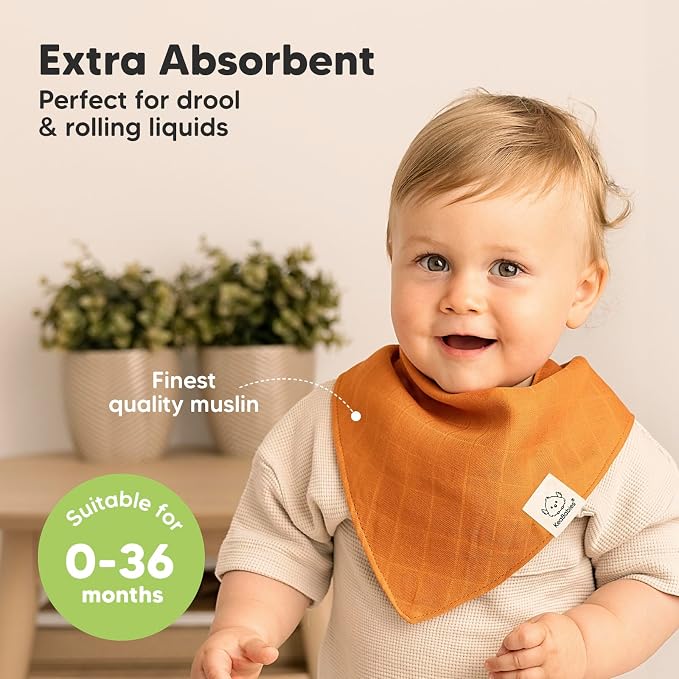 8-Pack Muslin Baby Bibs for Boys, Girls - Image 2