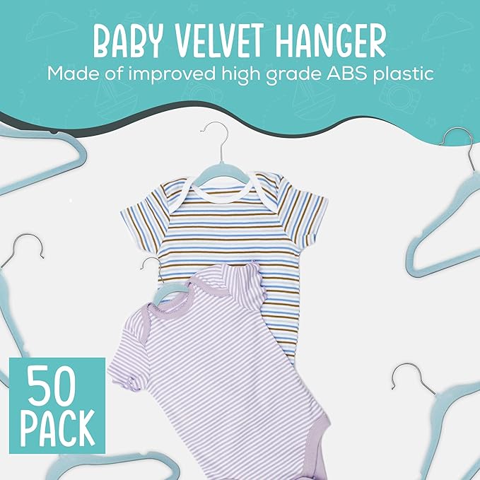 50 Pack Premium Baby Velvet Hangers - Image 2
