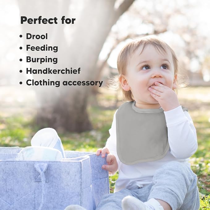 8-Pack Organic Baby Bibs for Boys, Girls - Image 7