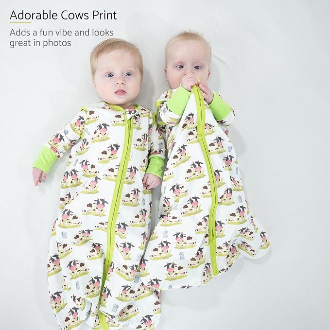 LollyBanks Baby Sleep Sack, 100% Cotton Wearable Blanket 2-Way Zipper Sleep - Image 3