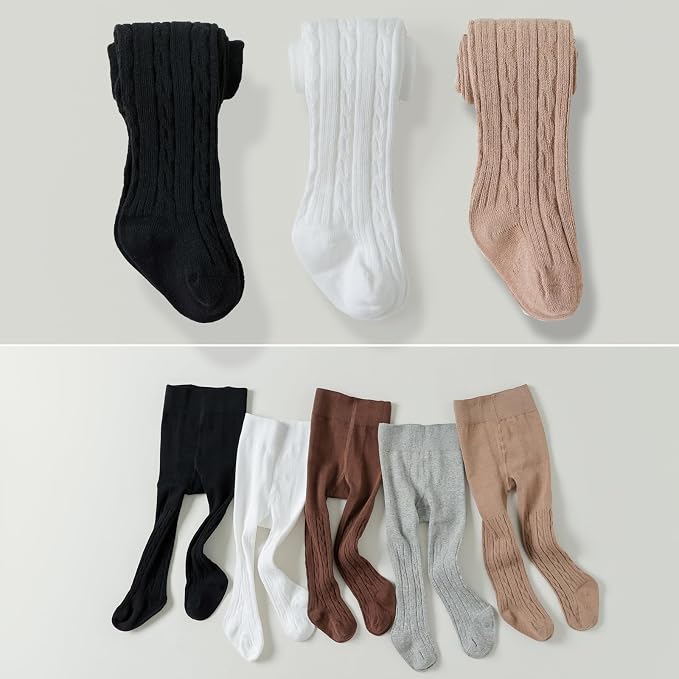 EPEIUS Baby Girl Tights Thick Cable Knit Leggings Stockings Cotton Pantyhose - Image 6