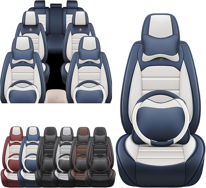JOJ Fit for Toyota Highlander 2001-2022 Seat Covers, 7 Seat Car Seat Cover by JOJ