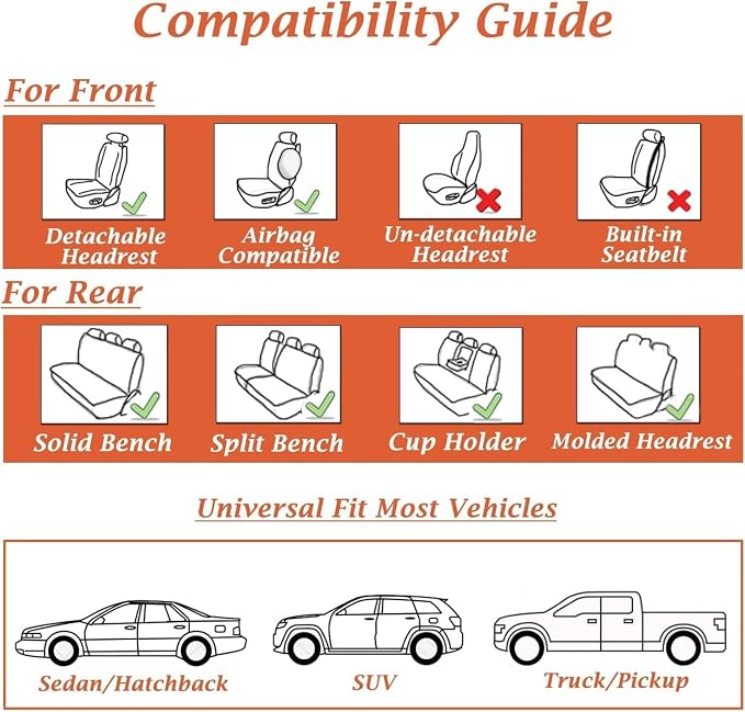 Coverado Seat Covers, Car Seat Covers Front Seats, Car Seat Cover, Car Seat - Image 6