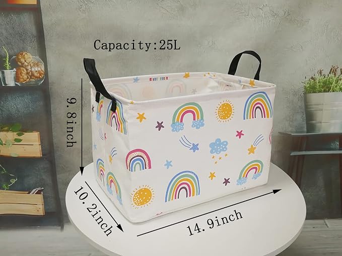 Rectangle Foldable Gift Laundry Basket, Storage - Image 2