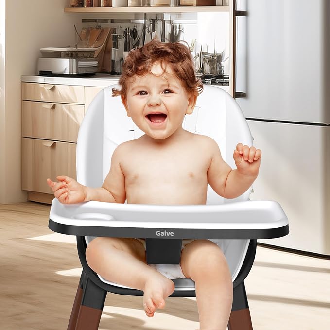 8 in 1 Convertible Wooden High Chair, Adjustable Baby High Chair - Image 4