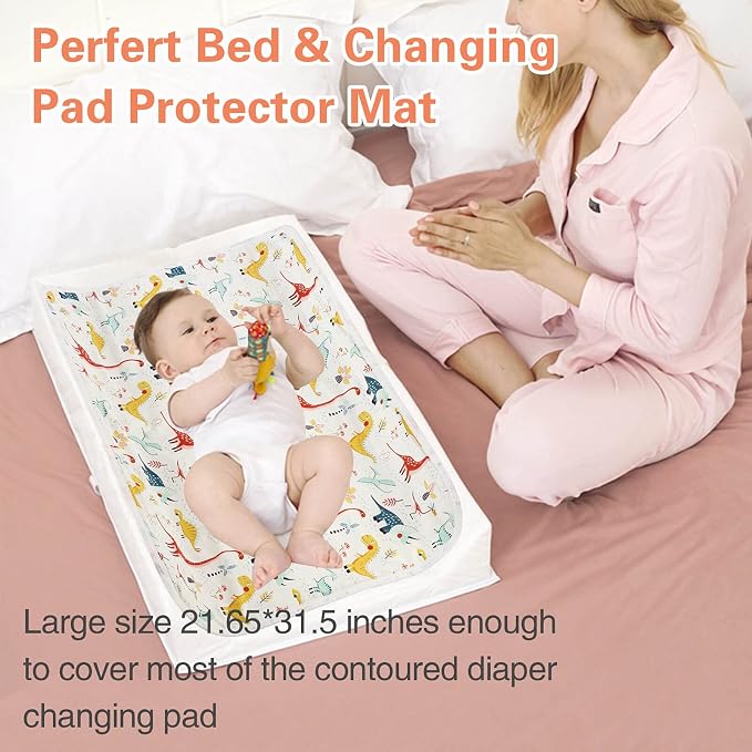 Baby Diaper Changing Pad, 21 5/8" x 31.5" Waterproof Changing Pad Liners 2Pack - Image 6