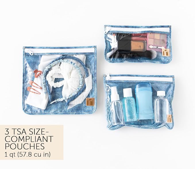 Bumkins Roamio Travel Set – Waterproof Wet Bag, Wet/Dry Clutch, 3 Clear TSA - Image 5