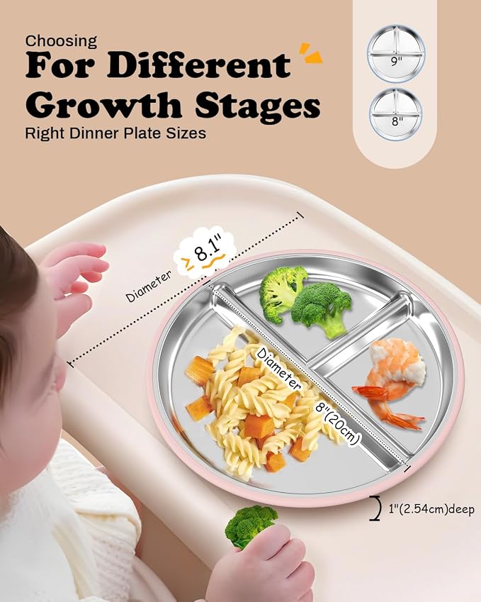 Stainless Steel Baby Plate - Image 3