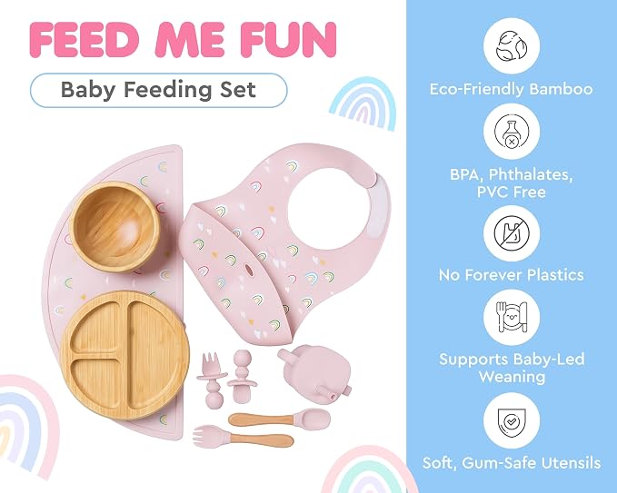 Bamboo Baby Feeding Set for Infants & Toddlers - Image 3