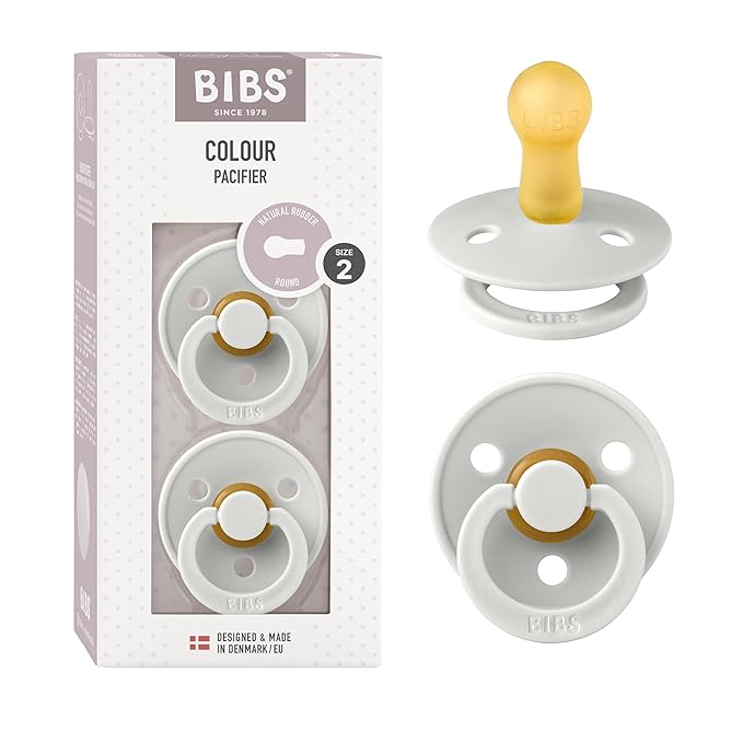 BIBS Pacifiers Colour Collection | Natural Rubber Baby Pacifier | Set of 2 by BIBS