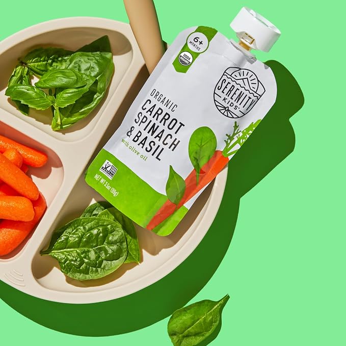 Serenity Kids 6+ Month Organic Veggie Puree Baby Snacks Pouches - Image 6