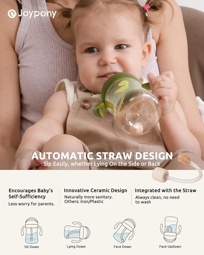 Sippy Cups for Toddlers 1-3, Spill Proof Weighted Straw Cup - Image 5