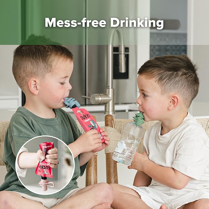 haakaa Multi-Functional Silicone Spout, Pouch Topper No Spill, Water Bottle - Image 5