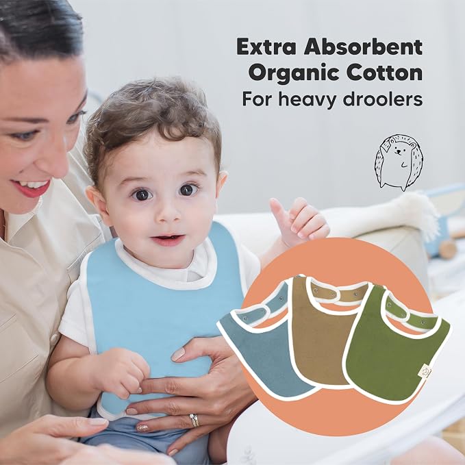 8-Pack Organic Baby Bibs for Boys, Girls - Image 5