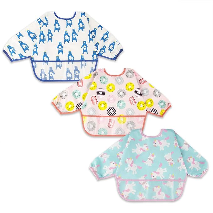Long Sleeve Bibs For Babies 6-24 Months Full Coverage Shirt Bib for Baby Boys by Baby+Noah
