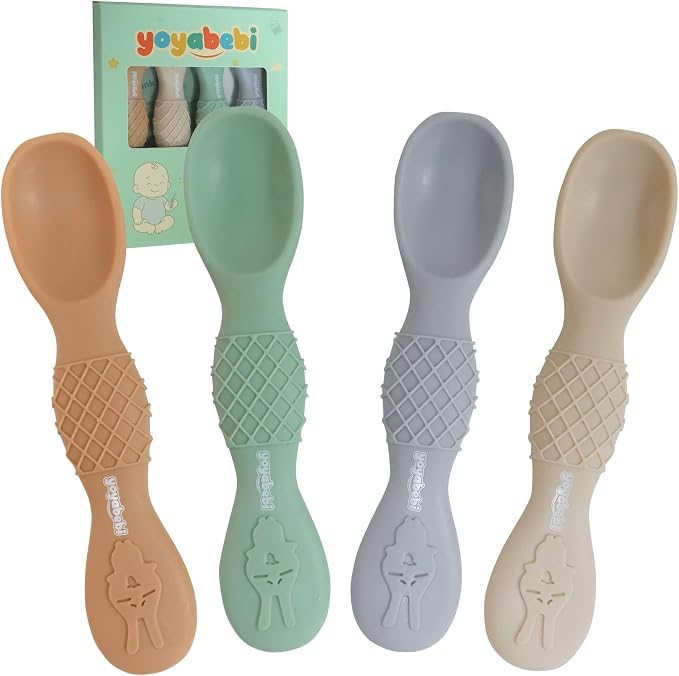 Silicone Baby Spoons – Soft Tip, Gum-Friendly, BPA Free, Dishwasher Safe by Unknown
