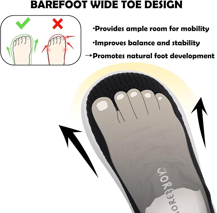 MORENDL Toddler Wide Toe Box Barefoot Shoes Baby First Walking Shoes Boys Girls - Image 3