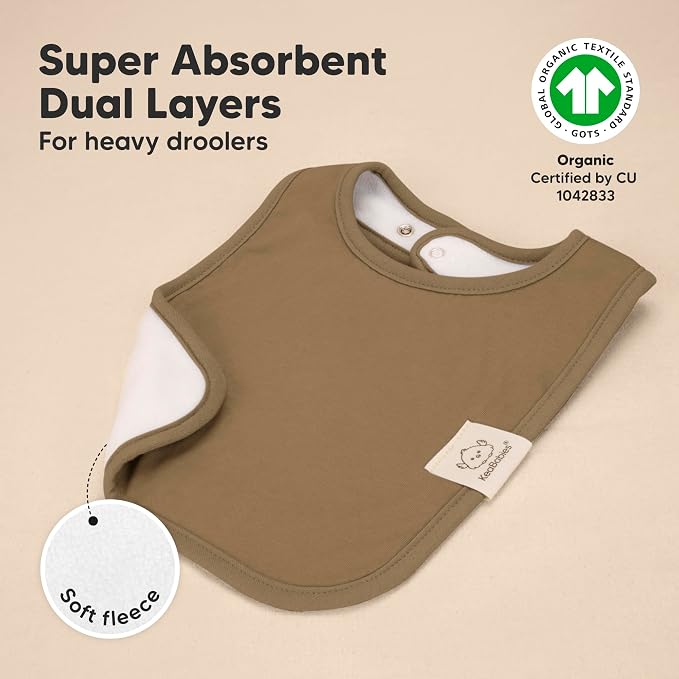 KeaBabies 8-Pack Organic Baby Bibs - Image 4