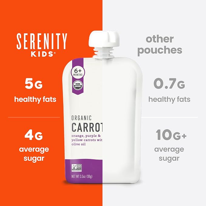 Serenity Kids 6+ Months Meats + Veggies Mixed Baby Food Puree Pouch Variety - Image 7