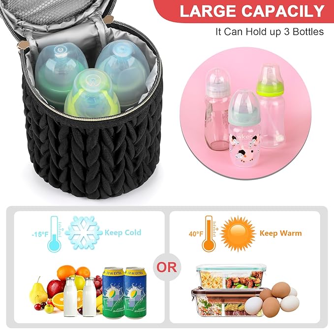 Accmor Breastmilk Cooler Bag, Insulated Baby Bottle Cooler Tote Bags - Image 2