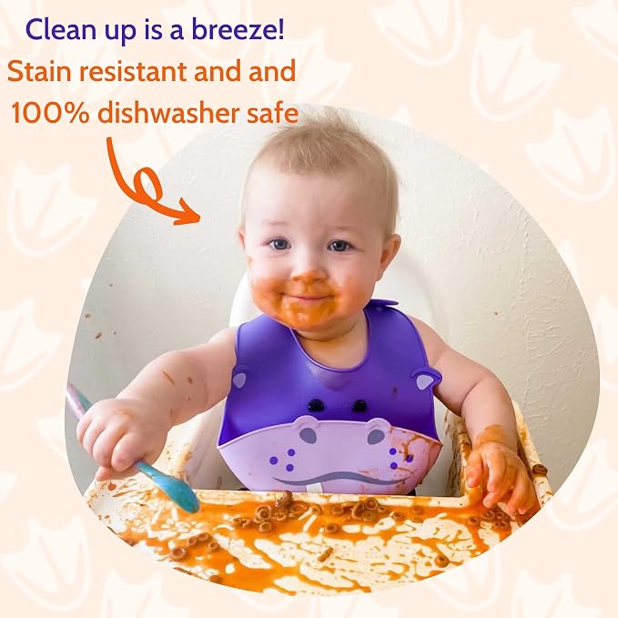 Silly Goose Silicone Animal Baby Bibs - Image 2