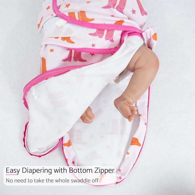 LollyBanks Baby Swaddles 100% Organic Cotton, 0-3 Months Baby Girl Swaddles - Image 2