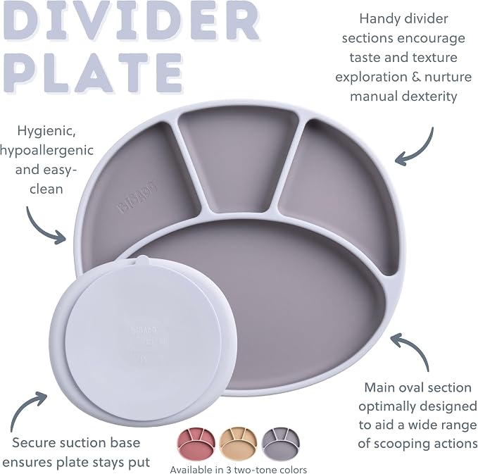BIBaDO - Silicone Suction Divider Plate - Toddler Plates - Help Develop Motor - Image 4