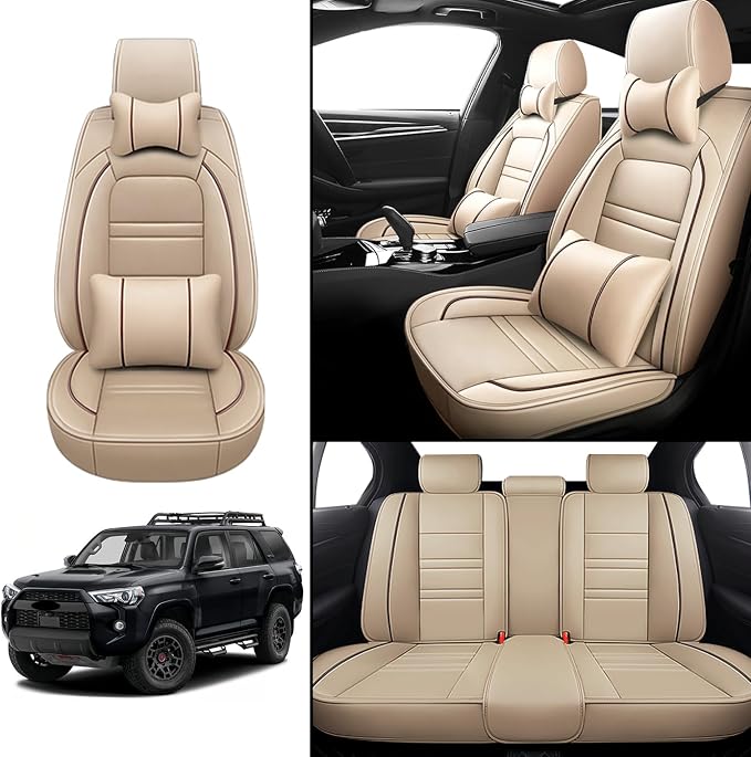 Car Seat Covers for Toyota 4runner 1991-2025 | 5-Seats Seat Covers, Waterproof - Image 2
