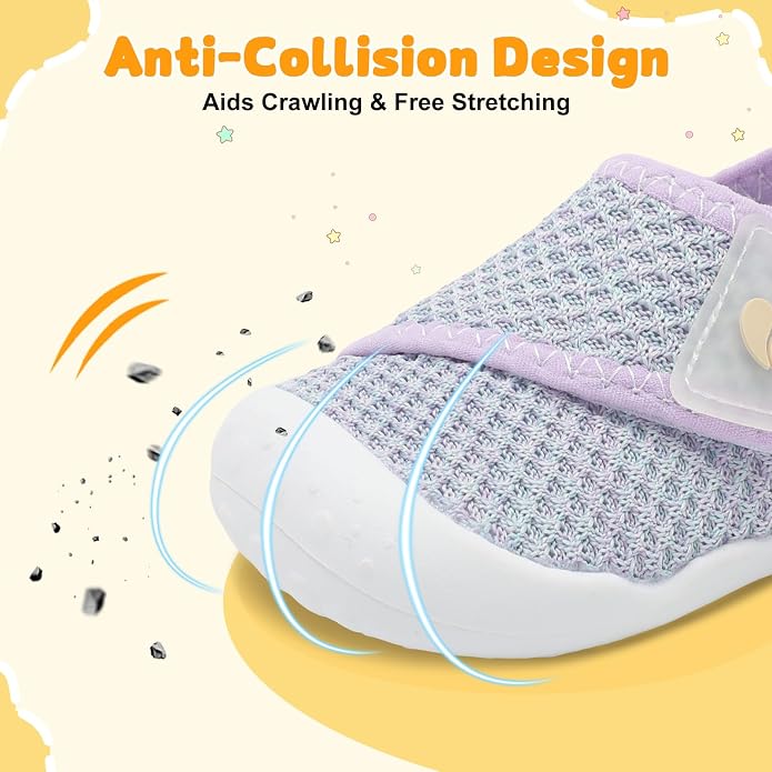 FEETCITY Baby First Walking Shoes Wide Baby Shoes Infant Sneakers Newborn Crib - Image 2