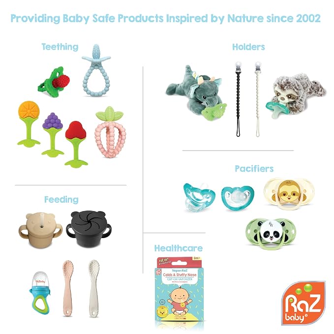 RaZbaby Penguin RaZbuddy w/RaZberry Teething Relief Pacifier – Soothes Sore - Image 8