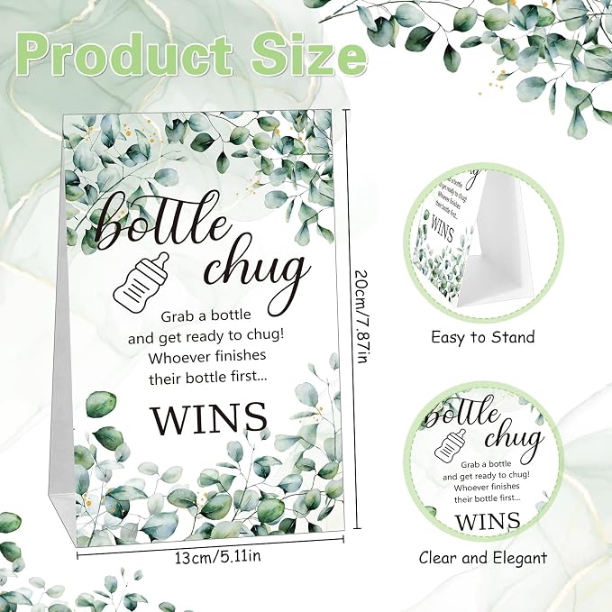 TrelaCo Bottle Chug Baby Shower Game 20 Pcs Baby Bottles Shower Favor - Image 3