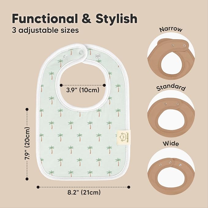 KeaBabies 8-Pack Organic Baby Bibs - Image 2